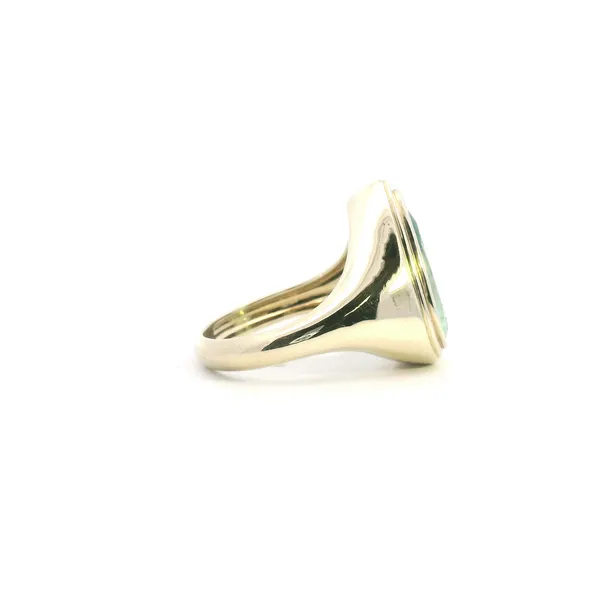 14KY Pear Shaped Emerald Ring Image 3 Kiefer Jewelers Lutz, FL