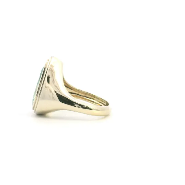 14KY Pear Shaped Emerald Ring Image 4 Kiefer Jewelers Lutz, FL