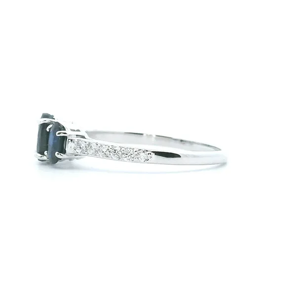 10KW Sapphire and Diamond Three Stone Ring Image 4 Kiefer Jewelers Lutz, FL
