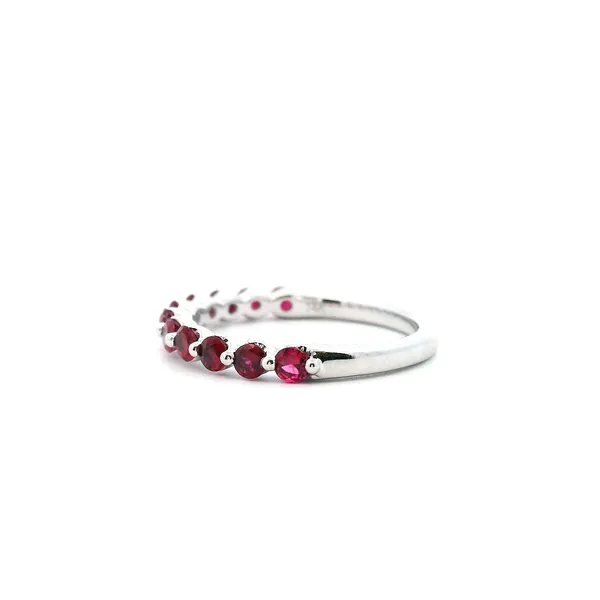14KW Ruby Shared Prong Wedding Band Image 4 Kiefer Jewelers Lutz, FL
