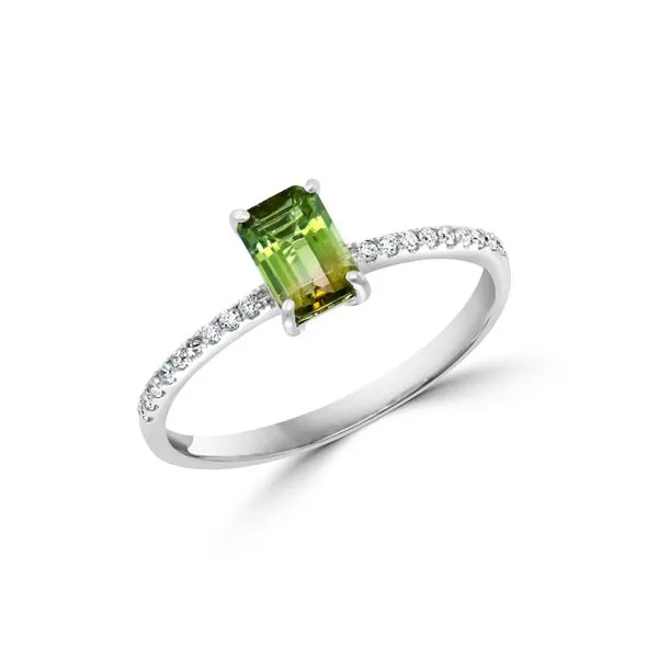 14K Diamond and Watermelon Tourmaline Ring Image 2 Kiefer Jewelers Lutz, FL