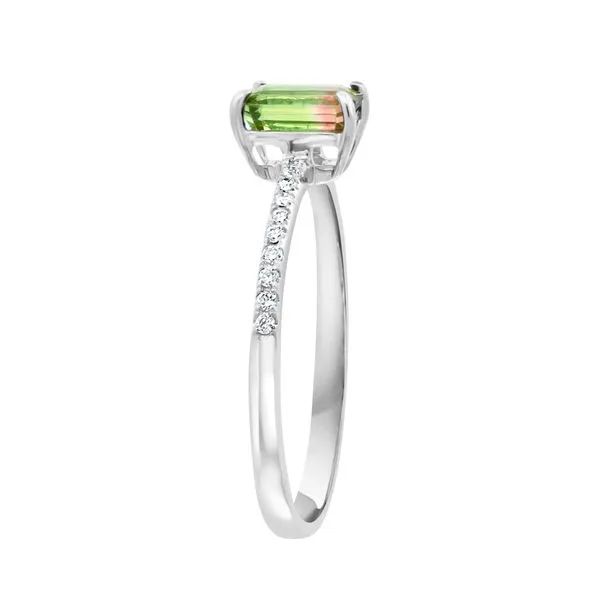 14K Diamond and Watermelon Tourmaline Ring Image 3 Kiefer Jewelers Lutz, FL