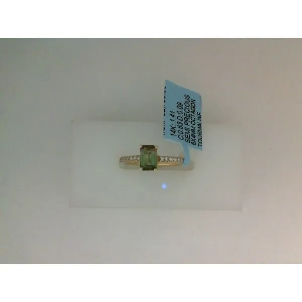 14K Diamond and Watermelon Tourmaline Ring Image 5 Kiefer Jewelers Lutz, FL