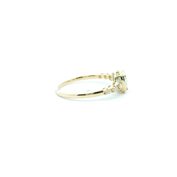 14KY Aquamarine and Diamond Fashion Ring Image 3 Kiefer Jewelers Lutz, FL