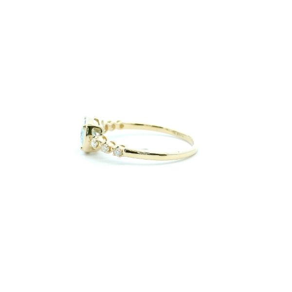 14KY Aquamarine and Diamond Fashion Ring Image 4 Kiefer Jewelers Lutz, FL