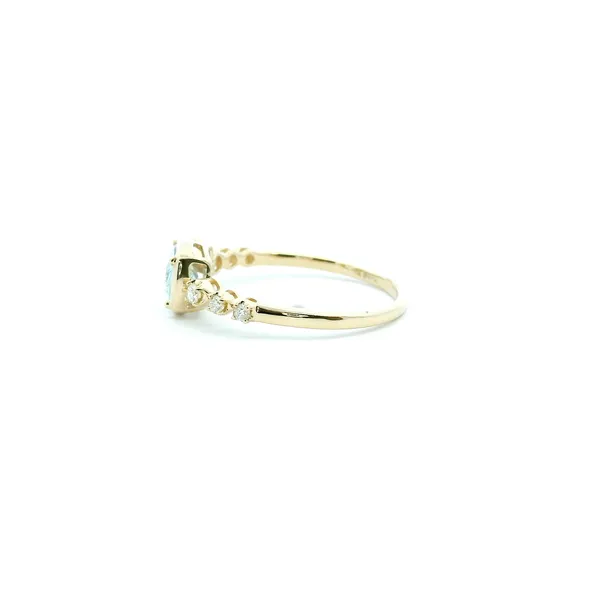 14KY Aquamarine and Diamond Fashion Ring Image 4 Kiefer Jewelers Lutz, FL