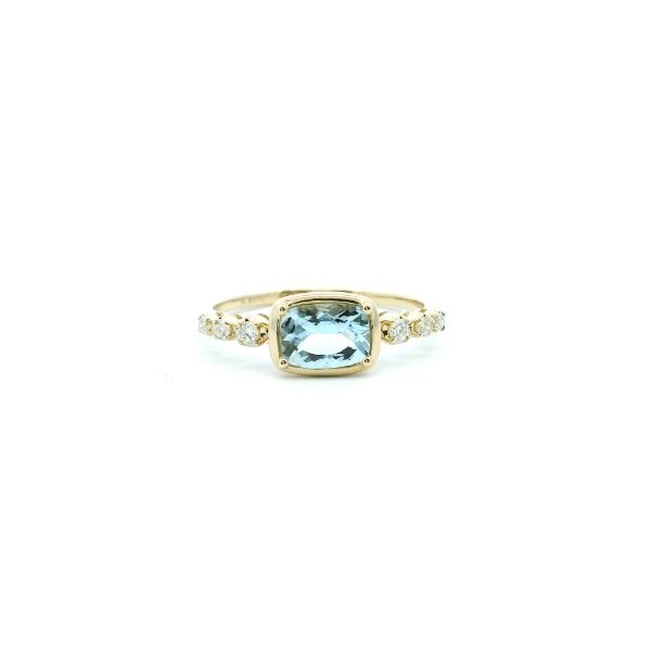 14KY Aquamarine and Diamond Fashion Ring Kiefer Jewelers Lutz, FL