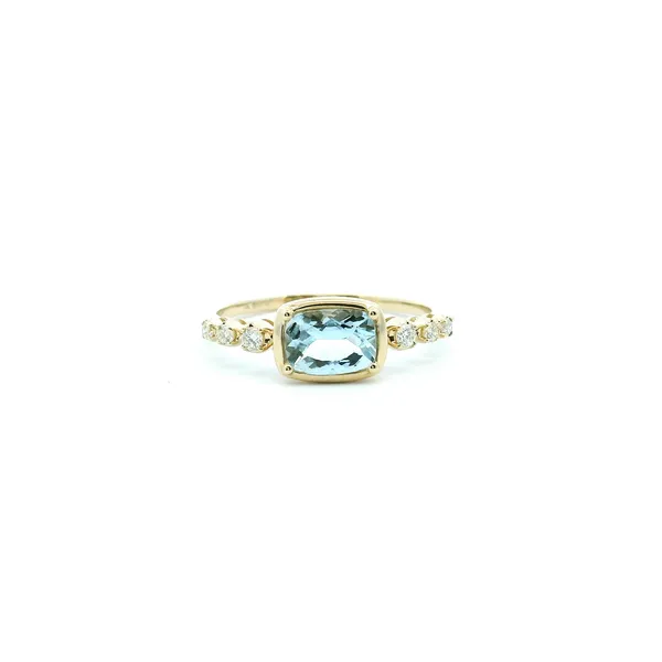 14KY Aquamarine and Diamond Fashion Ring Kiefer Jewelers Lutz, FL