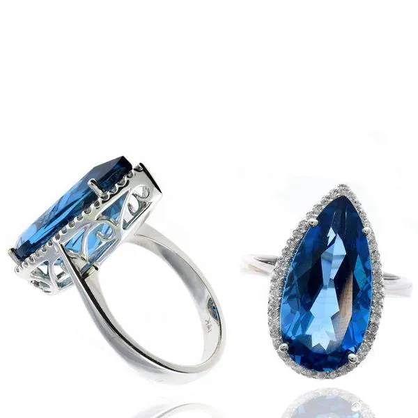 Blue Topaz & Diamond Ring Kiefer Jewelers Lutz, FL