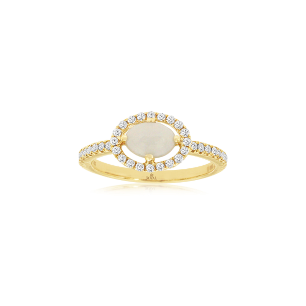 14KY Opal and Diamond Halo Fashion Ring Kiefer Jewelers Lutz, FL