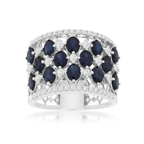 14KW Sapphire and Diamond Fashion Band Kiefer Jewelers Lutz, FL