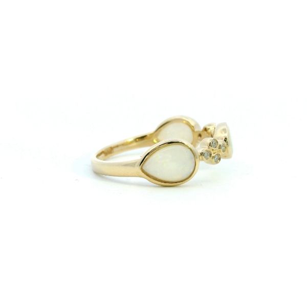 14KY Opal and Diamond Fashion Ring Image 3 Kiefer Jewelers Lutz, FL