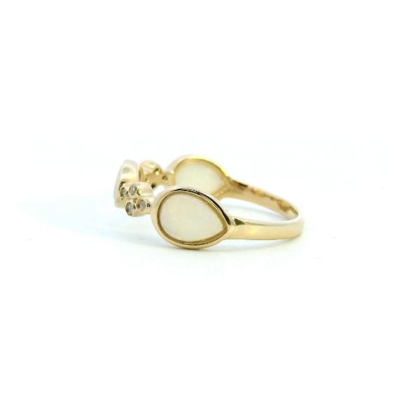 14KY Opal and Diamond Fashion Ring Image 4 Kiefer Jewelers Lutz, FL