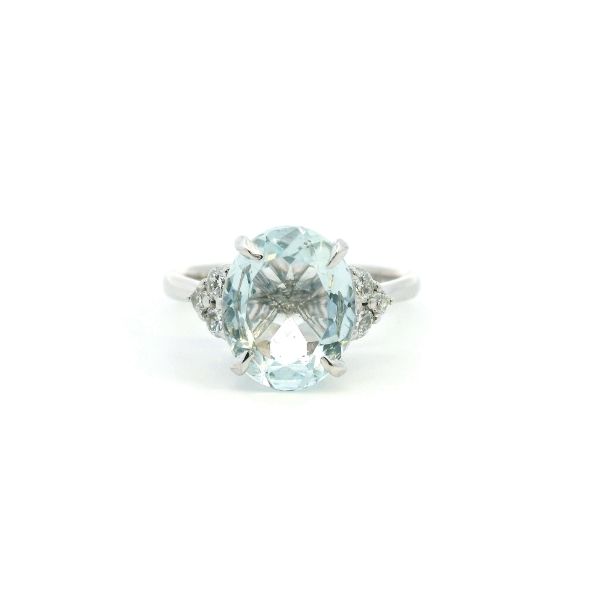 14KW Aquamarine and Diamond Fashion Ring Kiefer Jewelers Lutz, FL