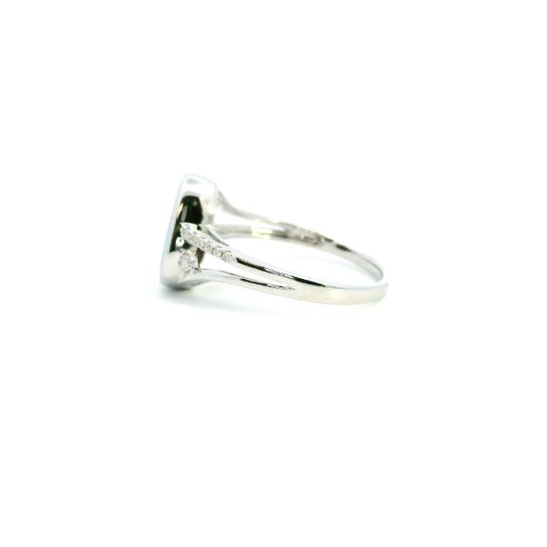 14KW Doublet Opal and Diamond Ring Image 4 Kiefer Jewelers Lutz, FL
