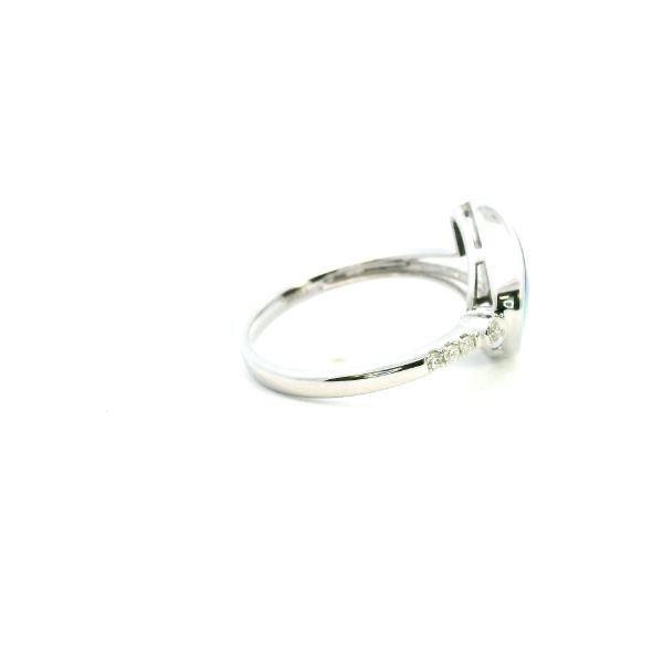 14KW Doublet Opal and Diamond Ring Image 3 Kiefer Jewelers Lutz, FL