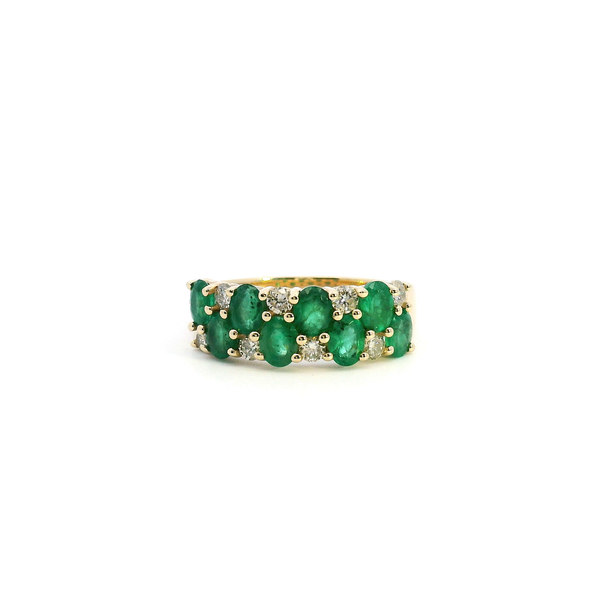 14KY Oval Emerald and Diamond Fashion Ring Kiefer Jewelers Lutz, FL