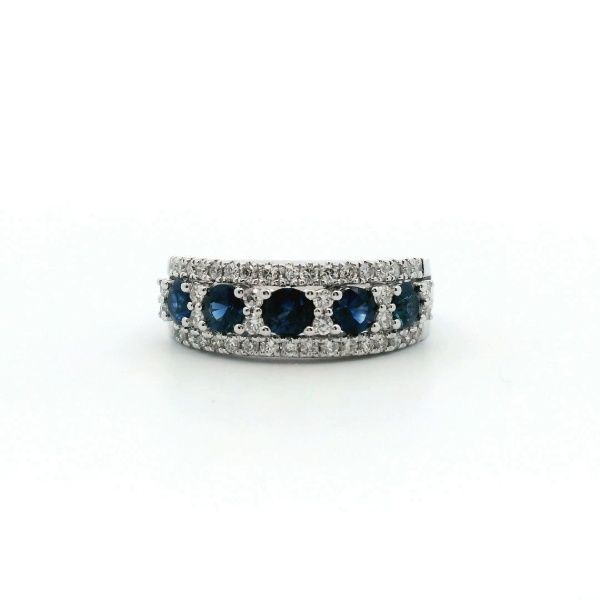 14KW Sapphire and Diamond Fashion Band Kiefer Jewelers Lutz, FL