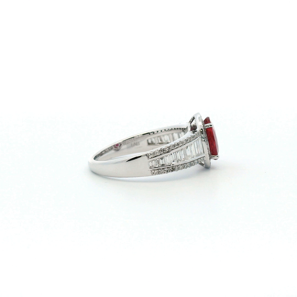 Estate 14KW Ruby and Diamond Fashion Ring Image 3 Kiefer Jewelers Lutz, FL