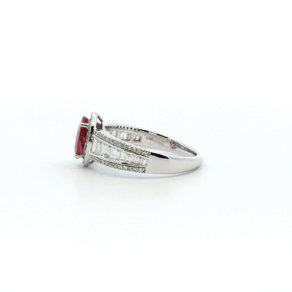 Estate 14KW Ruby and Diamond Fashion Ring Image 4 Kiefer Jewelers Lutz, FL