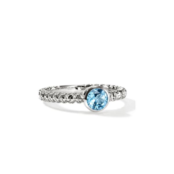 SS Heishi Swiss Blue Topaz Ring by John Hardy Image 2 Kiefer Jewelers Lutz, FL