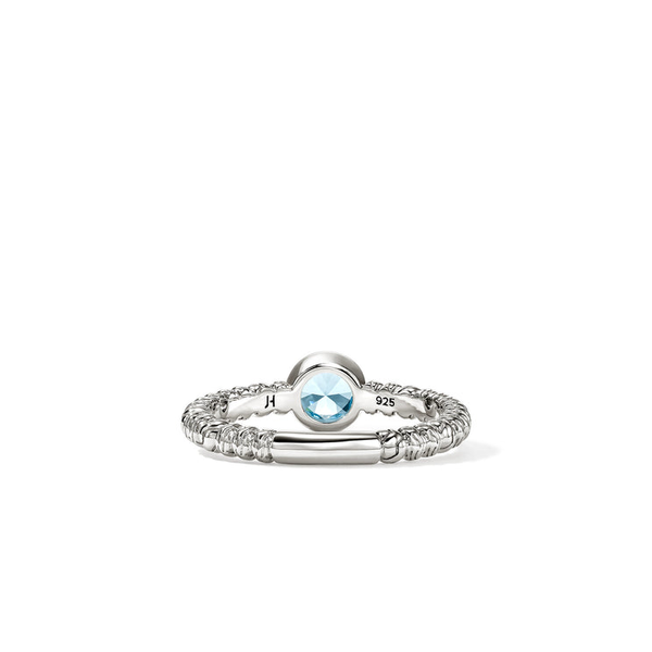 SS Heishi Swiss Blue Topaz Ring by John Hardy Image 3 Kiefer Jewelers Lutz, FL