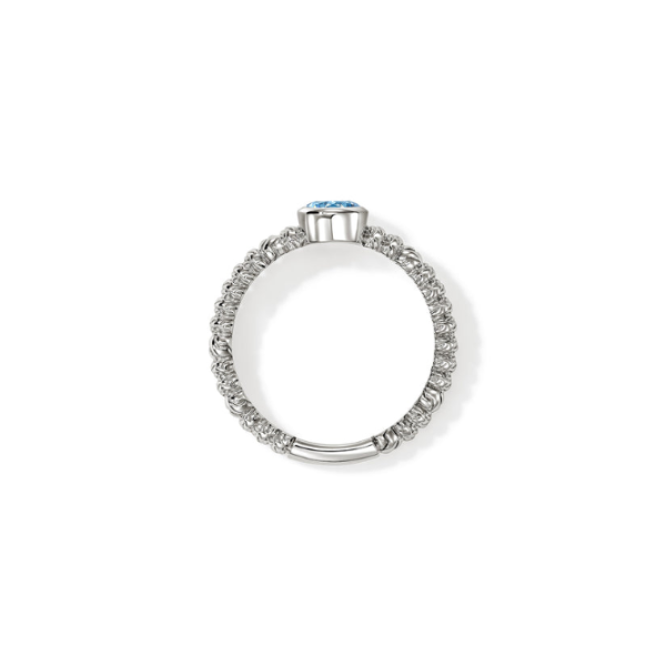 SS Heishi Swiss Blue Topaz Ring by John Hardy Image 4 Kiefer Jewelers Lutz, FL