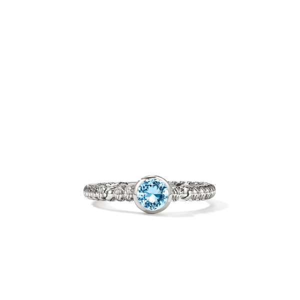 SS Heishi Swiss Blue Topaz Ring by John Hardy Kiefer Jewelers Lutz, FL