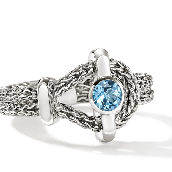 SS Icon Swiss Blue Topaz Ring by John Hardy Image 2 Kiefer Jewelers Lutz, FL