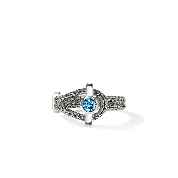 SS Icon Swiss Blue Topaz Ring by John Hardy Kiefer Jewelers Lutz, FL
