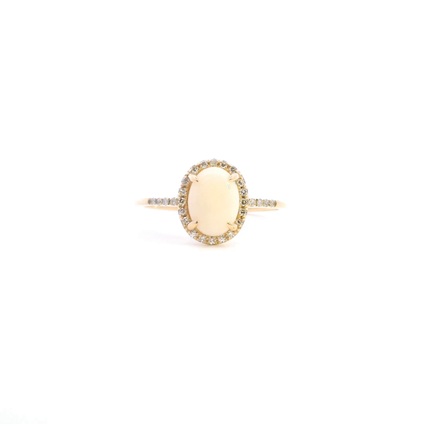 14KY Opal and Diamond Halo Ring Kiefer Jewelers Lutz, FL