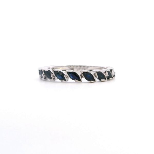 14KW Marquise Sapphire Stackable Band Kiefer Jewelers Lutz, FL