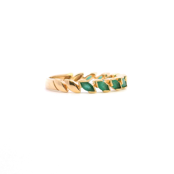 14KY Marquise Emerald Stackable Band Image 4 Kiefer Jewelers Lutz, FL
