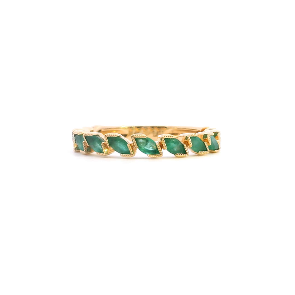 14KY Marquise Emerald Stackable Band Kiefer Jewelers Lutz, FL