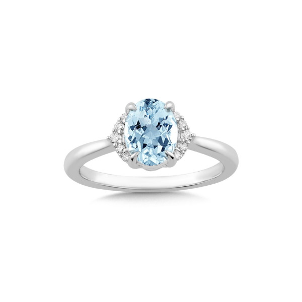 14KW Blue Topaz and Diamond Ring Kiefer Jewelers Lutz, FL