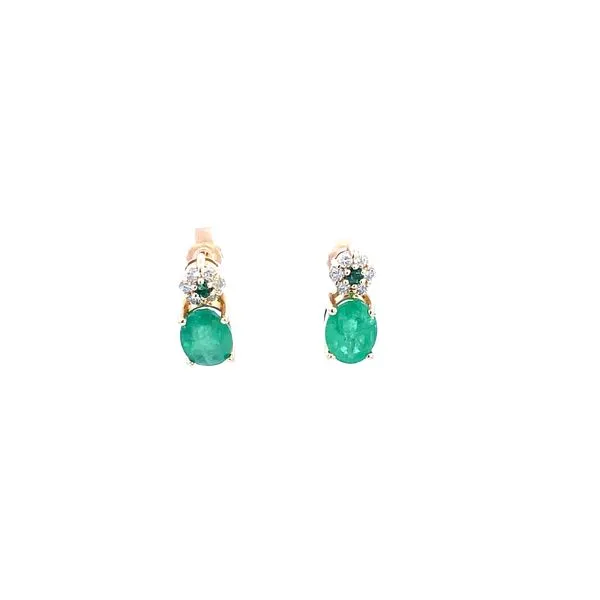 14K Emerald & Diamond Earrings Kiefer Jewelers Lutz, FL