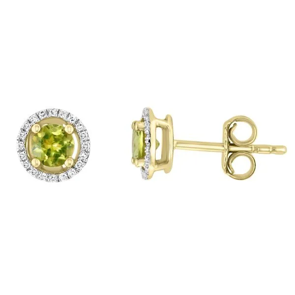 14K Peridot & Diamond Earrings Kiefer Jewelers Lutz, FL