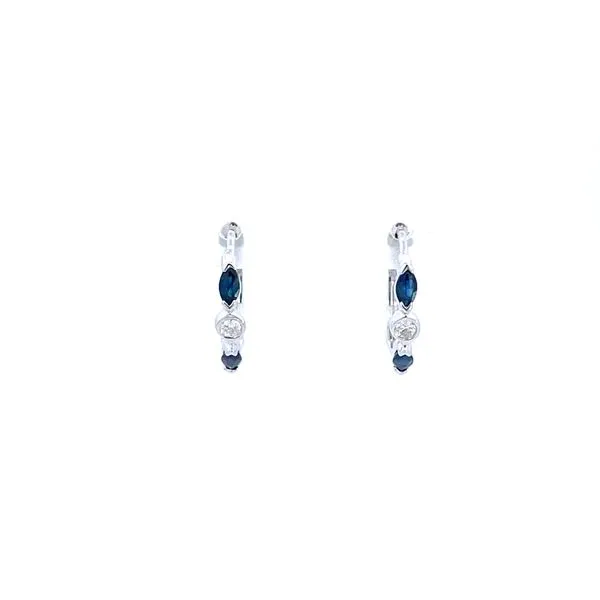 14K Sapphire Marquise and Diamond Round Earrings Kiefer Jewelers Lutz, FL