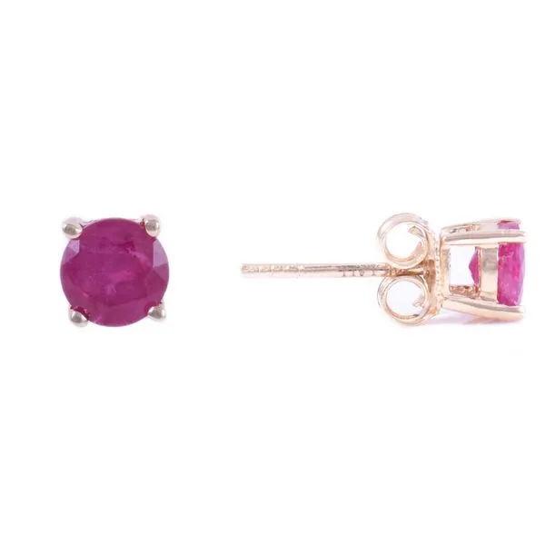 14K Ruby 5mm Stud Earrings Kiefer Jewelers Lutz, FL