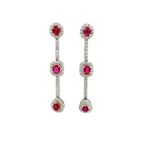 18K Diamond & Ruby Earrings Kiefer Jewelers Lutz, FL