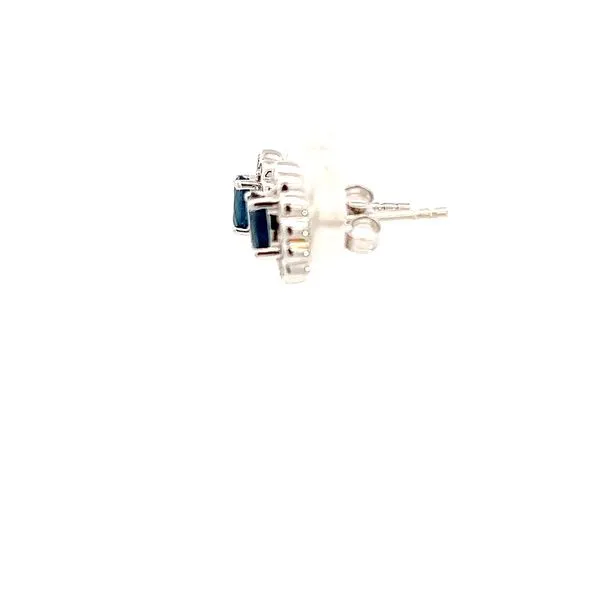 14K Diamond and Sapphire Earrings Image 2 Kiefer Jewelers Lutz, FL