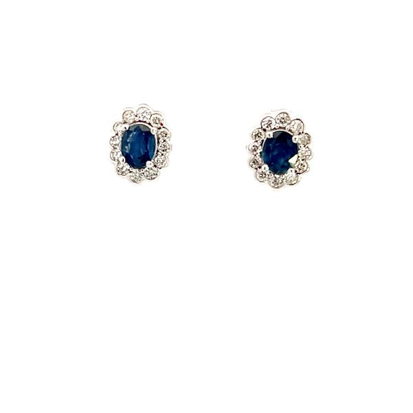 14K Diamond and Sapphire Earrings Kiefer Jewelers Lutz, FL