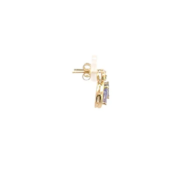 14K Tanzanite & Diamond Drop Earrings Image 3 Kiefer Jewelers Lutz, FL