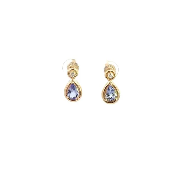 14K Tanzanite & Diamond Drop Earrings Kiefer Jewelers Lutz, FL