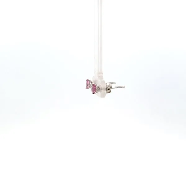 14K Pink Sapphire Stud Earrings Image 4 Kiefer Jewelers Lutz, FL