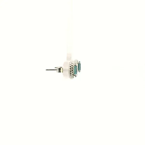 Sterling Silver Created Alexandrite Stud Earrings Image 3 Kiefer Jewelers Lutz, FL