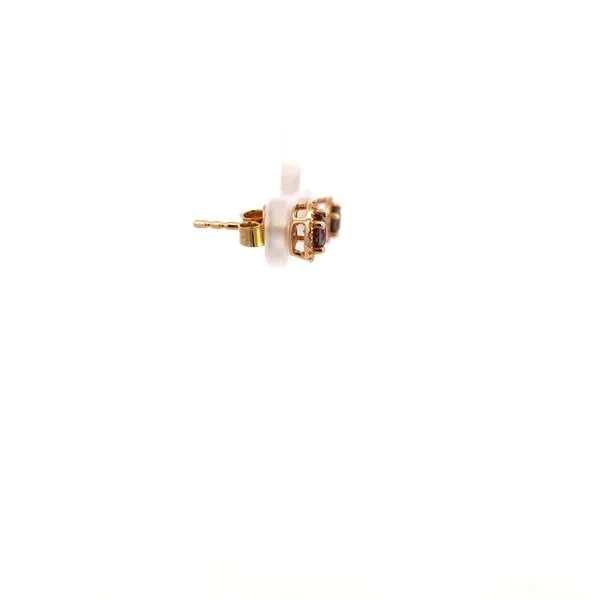 14KY Created Alexandrite and Diamond Earrings Image 3 Kiefer Jewelers Lutz, FL