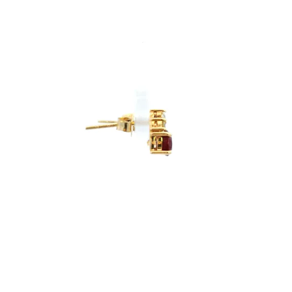 14KY Ruby and Diamond Fashion Stud Earrings Image 5 Kiefer Jewelers Lutz, FL