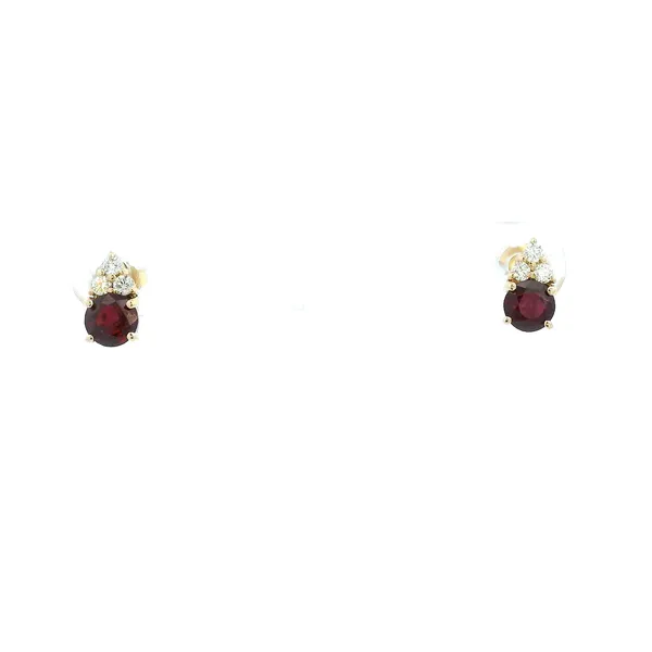 14KY Ruby and Diamond Fashion Stud Earrings Kiefer Jewelers Lutz, FL