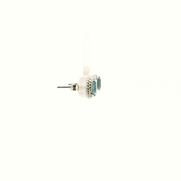 Sterling Silver Created Alexandrite Stud Earrings Image 3 Kiefer Jewelers Lutz, FL
